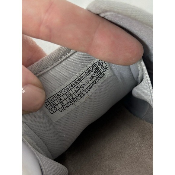 Vionic Magnolia Denver Slip On Sneakers Light Grey Canvas Snakeprint 10 Orthotic - Picture 10 of 11